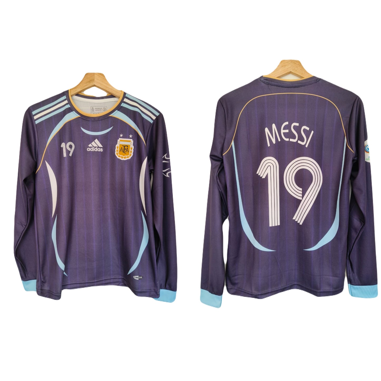 Argentina 2006 away full sleeve leo messi - vintage fc
